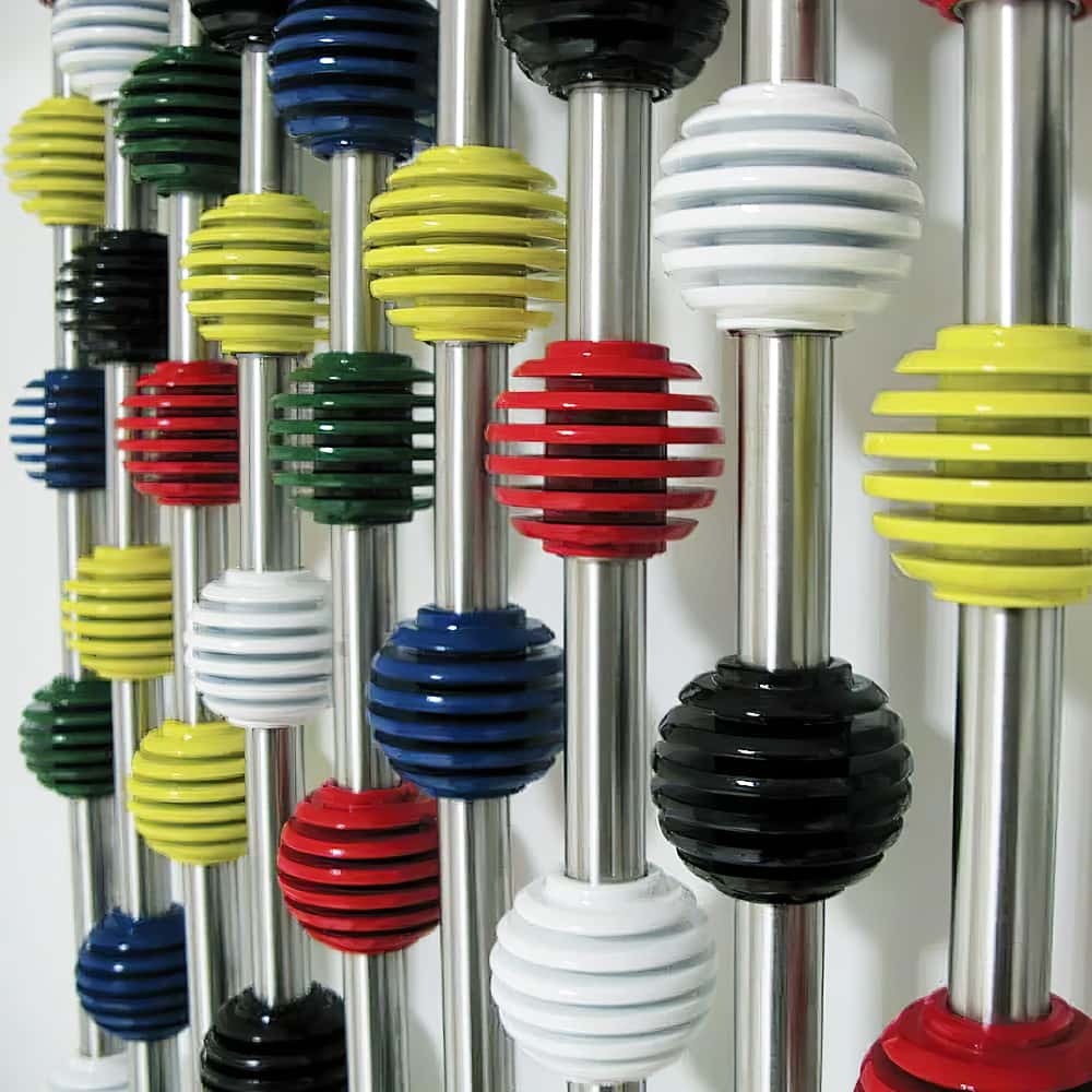 Abacus RAL - Exklusiver AEON Edelstahl-Heizkörper mit farbigen Kugeln | Radiamo