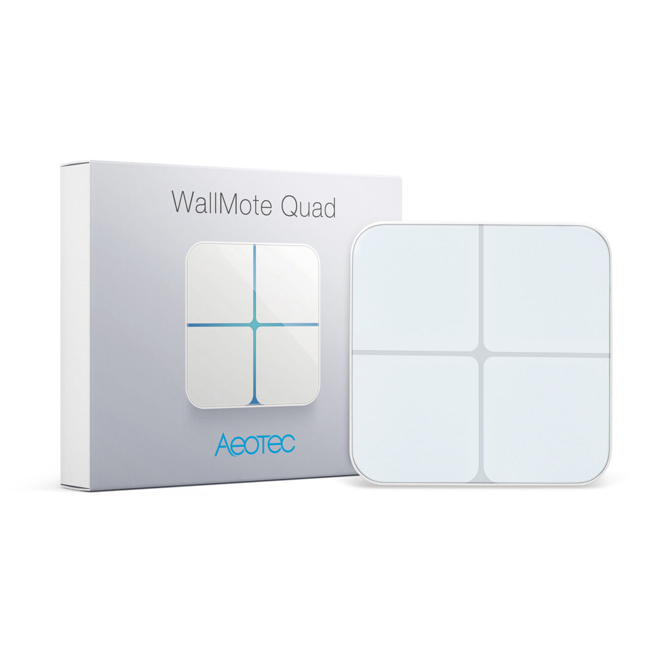 WallMote Quad - Eleganter Wandschalter zur smarten Funksteuerung von Aeotec | Radiamo