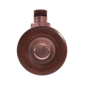Brass Wood Thermo (D) - Klassischer CARLO POLETTI Thermostat (Vor- & Rücklauf) aus Messing | Radiamo