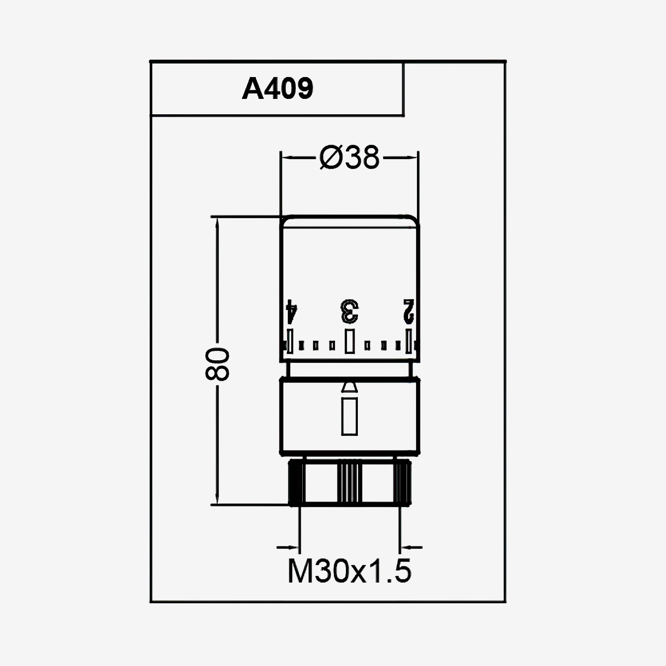 Compact T(A409) - Moderner CARLO POLETTI Thermostat (Vor- & Rücklauf) aus Messing | Radiamo