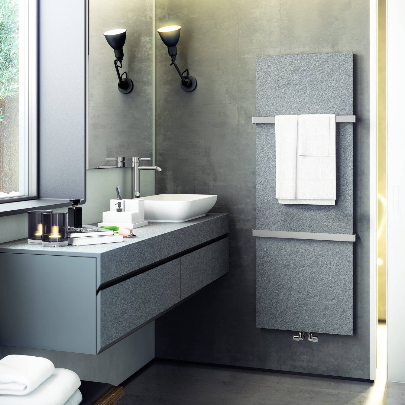 Celsius Bath - Exklusives FIORA Heizpaneel (silexpol®) für Bad- & Wohnraum | Radiamo
