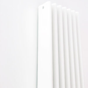 Column White (V) - Vertikaler ESKIMO Aluminium-Heizkörper (RAL 9016, matt) für Wohn- & Badraum | Radiamo