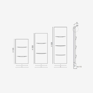 Cut Vertical - Designvoller CALEIDO Handtuchwärmer für moderne Bäder | Radiamo