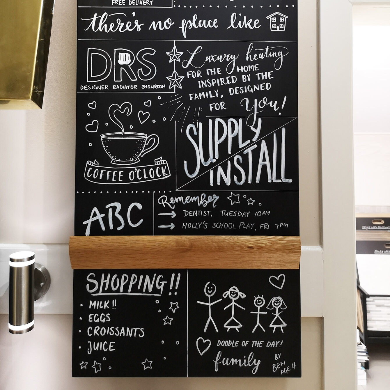 Blackboard - Dekorative ESKIMO Tafelheizung für Küche, Flur & Gastronomie | Radiamo