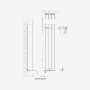 Gordon Black - Elektrischer ESKIMO Handtuchwärmer (1000 x 208/472mm) aus Aluminium | Radiamo
