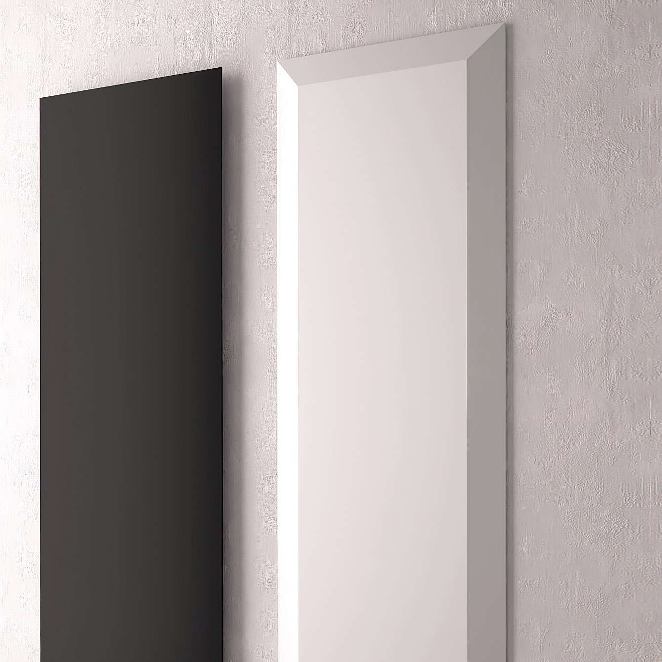 Yang Mirror - Eleganter K8 Spiegel-Heizkörper mit Handtuchhalter | Radiamo
