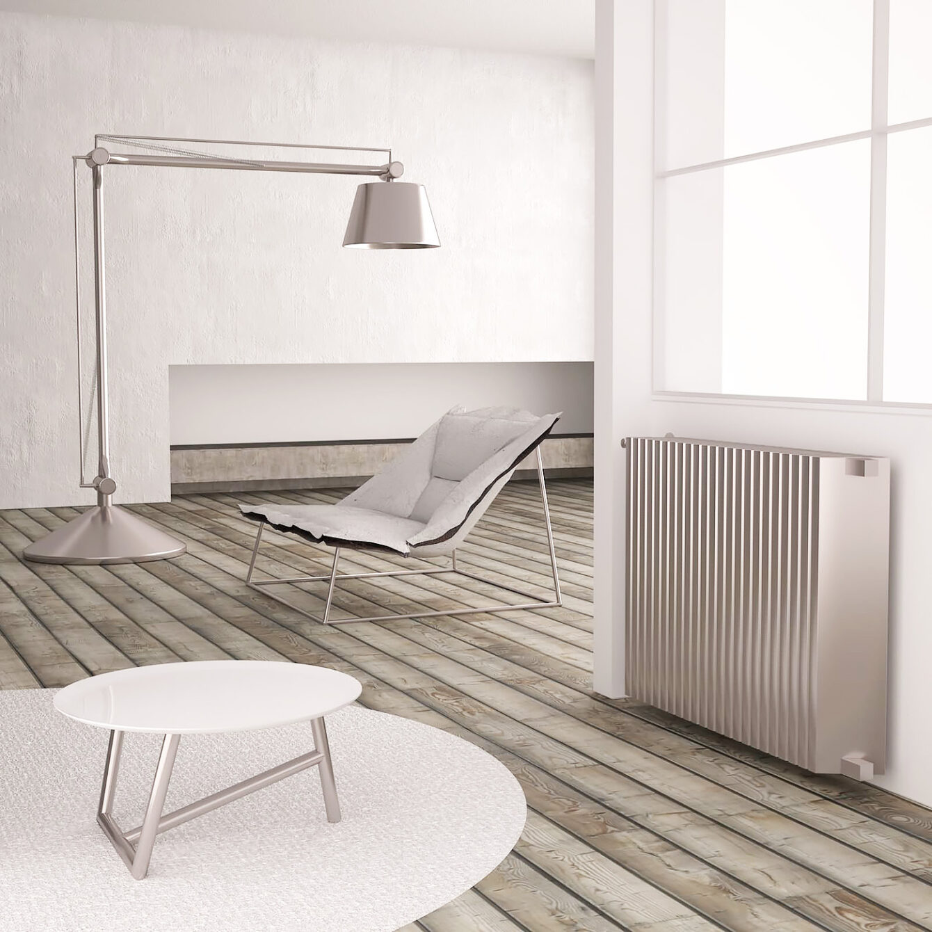 Obliquo - Stilvoller K8 Aluminium-Heizkörper für moderne Wohnräume | Radiamo