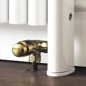 Comfort Corner - Stilvoller OTTINETTI Eck-Thermostat (Vor- & Rücklauf) aus Messing | Radiamo