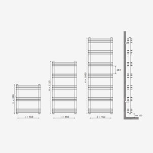 Shelf 35 - Modernes CALEIDO Heizkörper-Regal von James Di Marco | Radiamo