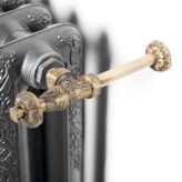 Art Deco Thermo (W) - Traditioneller Thermostat (Vor- & Rücklauf) aus Messing von Carlo Poletti | Radiamo