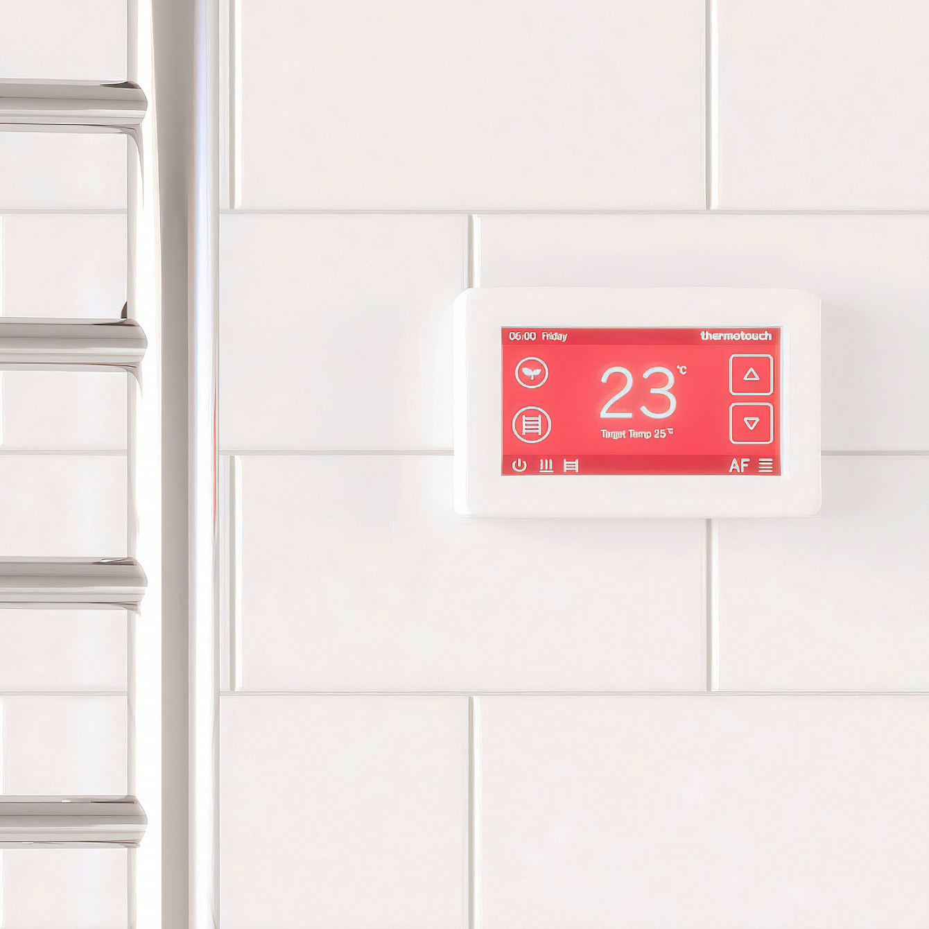 TS Dual - Moderner THERMOSPHERE Raumthermostat mit Touch-Control | Radiamo