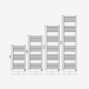 Tower 20 Chrome - Verchromter CALEIDO Handtuchwärmer für moderne Bäder | Radiamo