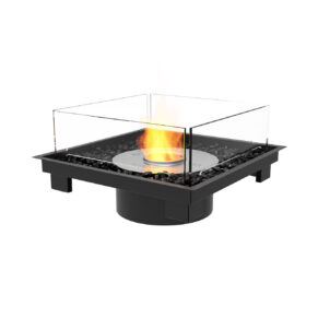 Square 22 - Stilvoller ECOSMART FIRE Einbaubrenner mit Schutzglas | Radiamo