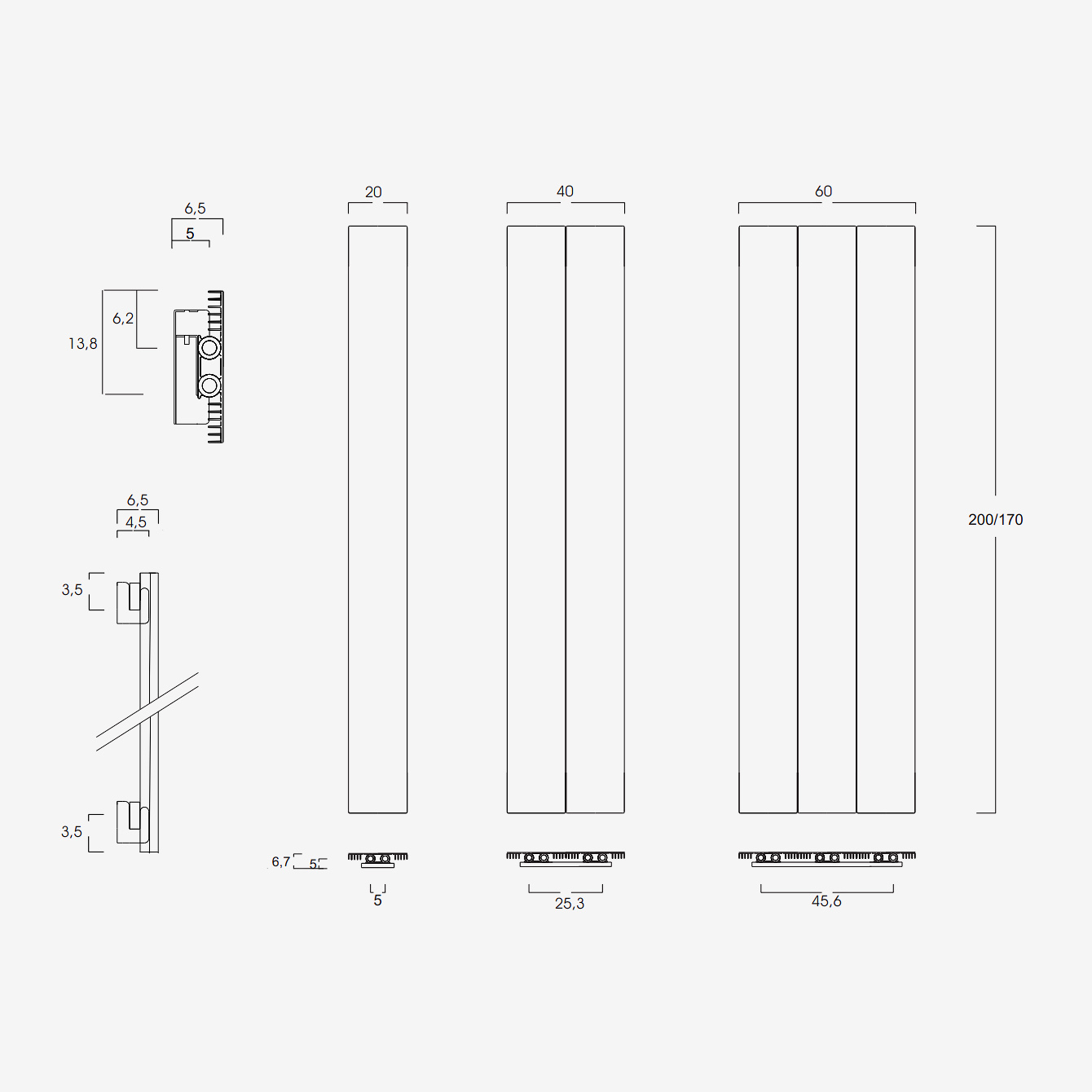 Loft Vertical - Vertikaler ANTRAX IT Designheizkörper aus Aluminium | Radiamo