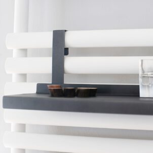 Mensola - Modernes GRAZIANO Hänge-Badregal (120 x 360mm) für Handtuchwärmer | Radiamo