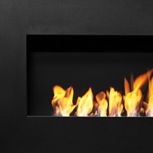 Nero 1750 - Luxuriöser ICON FIRES Wandkamin mit Bioethanol-Bbrenner | Radiamo