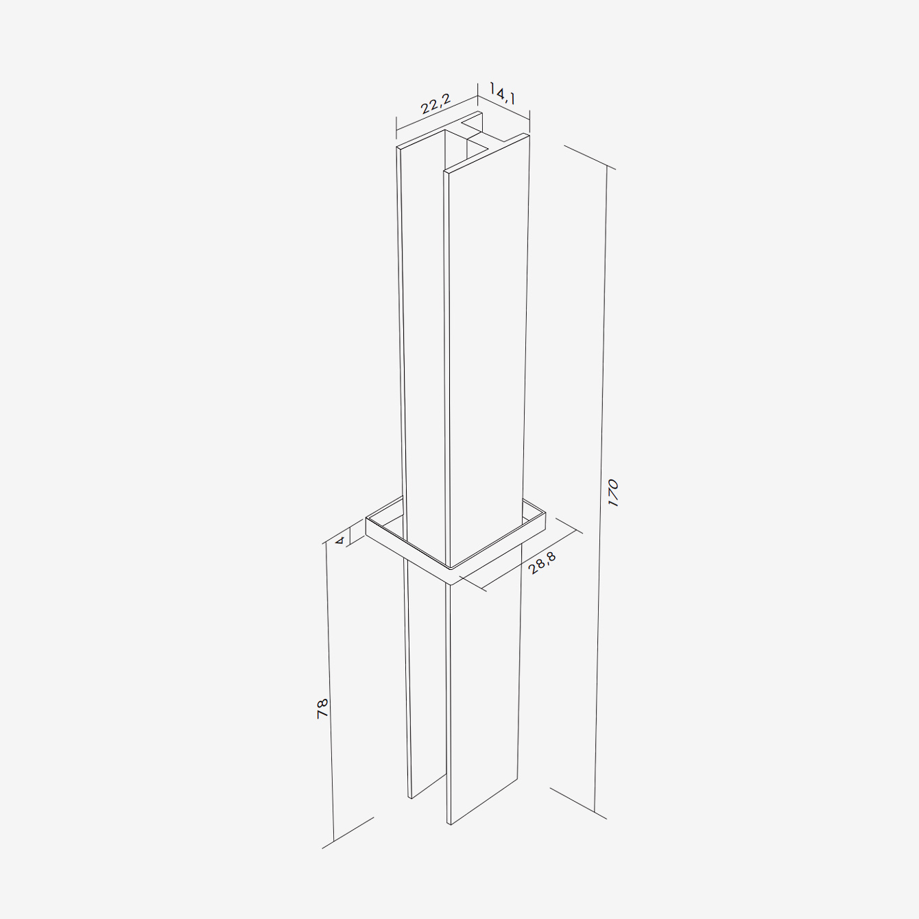 T-Tower - Freistehender ANTRAX IT Heizkörper (1700 x 141mm) aus Aluminium | Radiamo