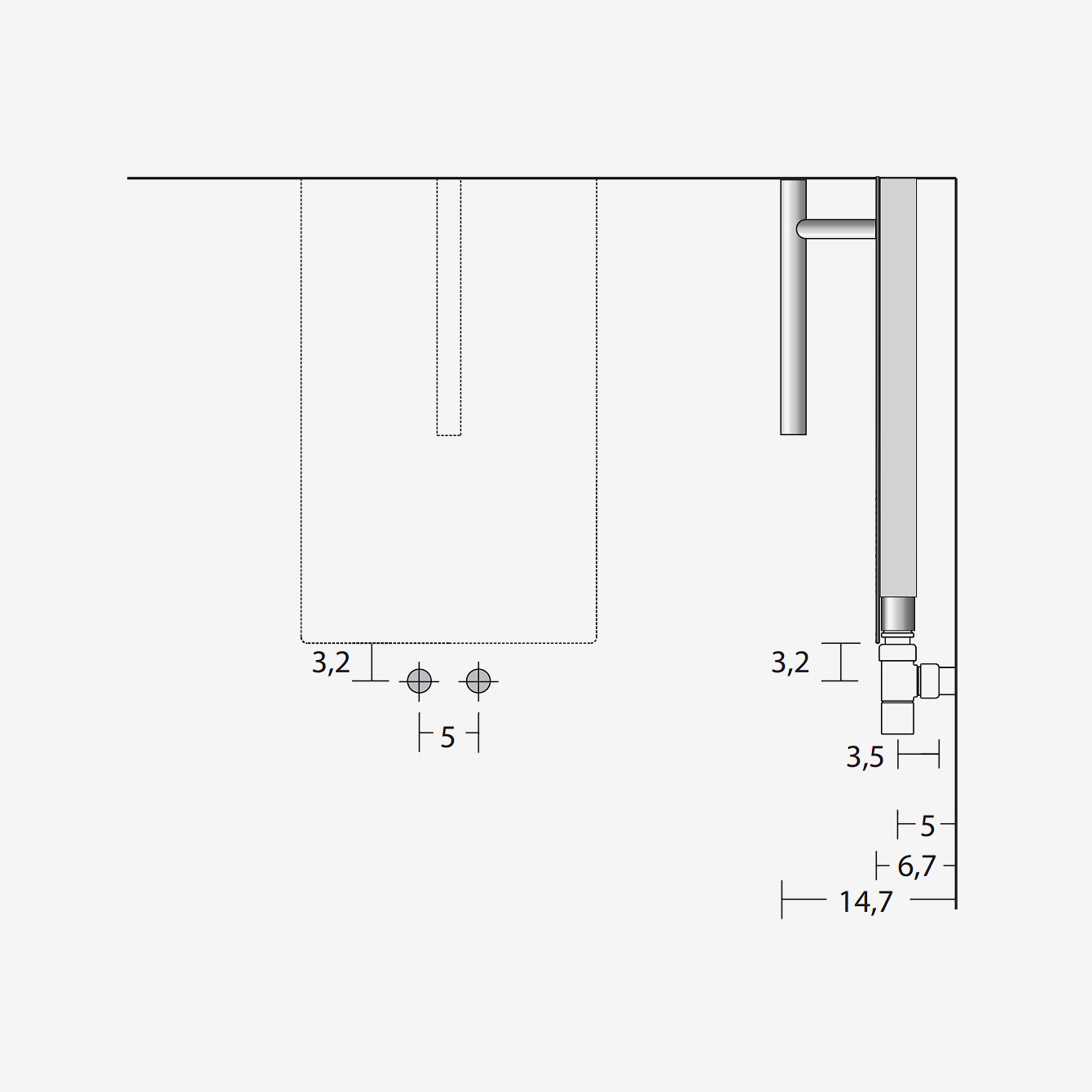 Teso Vertical - Moderner ANTRAX IT Designer-Handtuchwärmer aus Carbonstahl | Radiamo