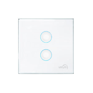 VSW Glass Lighting (BS) - Smarthome-Lichtschalter aus Glas von Vitrum Design (weiß) | Radiamo