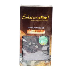 Black Reflective - Exklusive ENHANCE A FIRE! Glas-Deko für Kamine | Radiamo