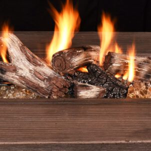 Firepit Log Set (KL) - Klassisches ENHANCE A FIRE! Designer-Holzdeko-Set | Radiamo