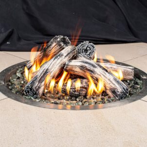 Firepit Log Set (TB) - Klassisches ENHANCE A FIRE! Designer-Holzdeko-Set | Radiamo