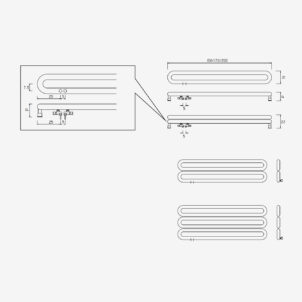Tubone Single (H) - Horizontaler ANTRAX IT Heizkörper inkl. Ventile von Andrea Crosetta | Radiamo