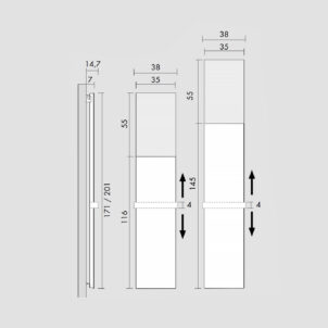 Tavola Specchio (E) - Elektrisches ANTRAX IT Heizpaneel (inkl. Spiegel/550mm) von Andrea Crosetta | Radiamo