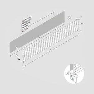 AO/25 (S) - Horizontaler ANTRAX IT Heizkörper (Ø25mm Rohre) für Wohn- & Badraum | Radiamo