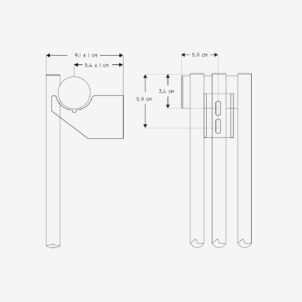 Trim (VS) - Vertikaler ANTRAX IT Heizkörper (20 x 15mm Rohre) für Wohn- & Badraum | Radiamo