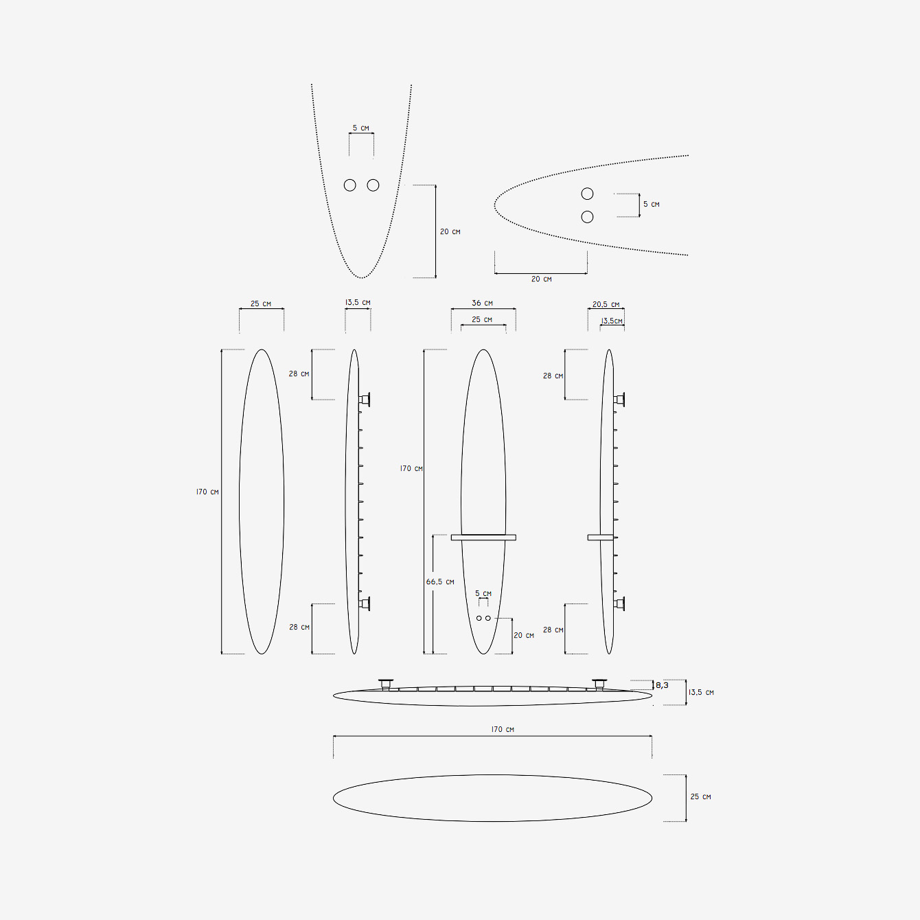 Blade (V) - Vertikale ANTRAX IT Aluminium-Heizung (1700 x 250mm) von Lucio Fontana | Radiamo