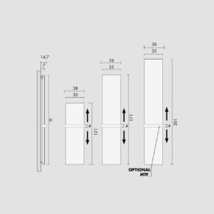 Liscia Bath (E) - Elektrisches ANTRAX IT Aluminium-Heizpaneel mit Handtuchhalter | Radiamo