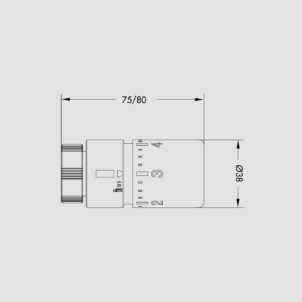 Valtrax 12MB/SQ - Klassisches ANTRAX IT Lanzenventil (Monotube) aus Messing | Radiamo