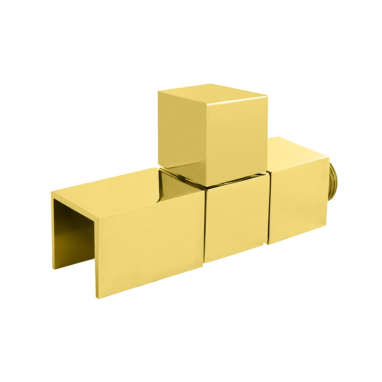 Cube (D) - Moderne CARLO POLETTI Duchlaufventile (Vor- & Rücklauf) aus Messing | Radiamo