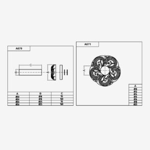Art Deco Kit - Nostalgisches CARLO POLETTI Anschlussset (inkl. Rosetten) aus Messing | Radiamo