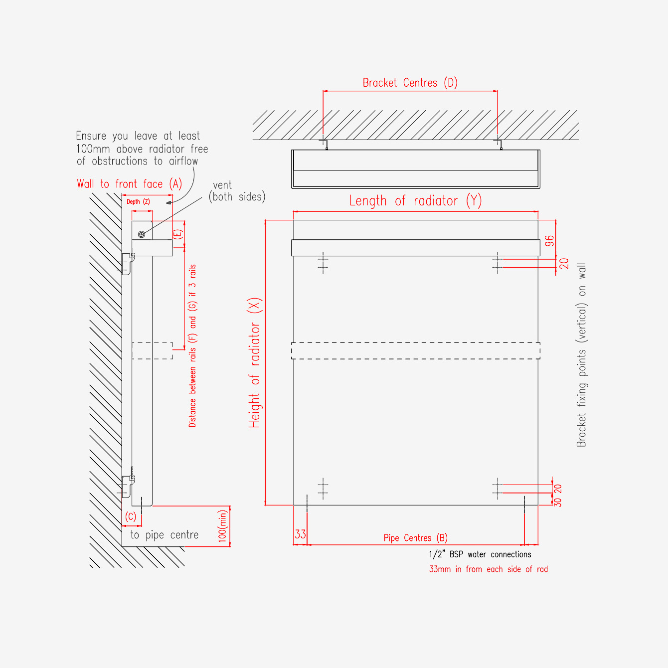 Outline Rusty - Klassisches ESKIMO Heizpaneel (mit Corten-Finish) für Wohn- & Badraum | Radiamo